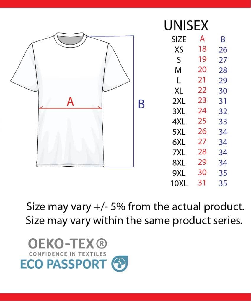 size of t-shirt